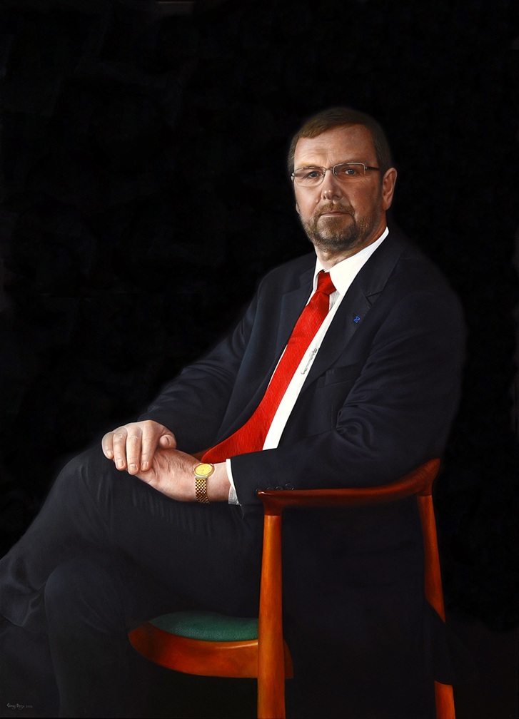 Thorkild E. Jensen – Dansk Metal, 2012 – Oil on Canvas, 138 x 100 cm – Ginny Page